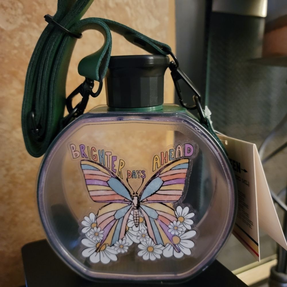 Butterfly Crossbody Canteen Water Bottle‎